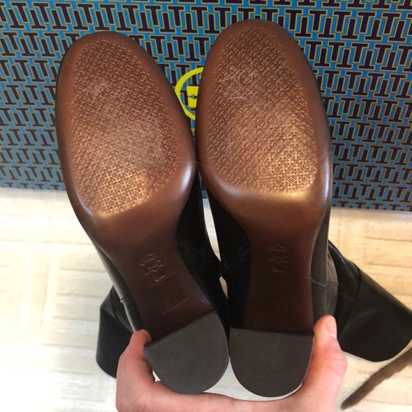 🆕 Tory Burch Bowie Over The Knee Black Lthr Boots - Picture 6 of 8